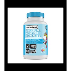 HerbaLand Gummies For Adults Calcium K2 D3 90 Gummies