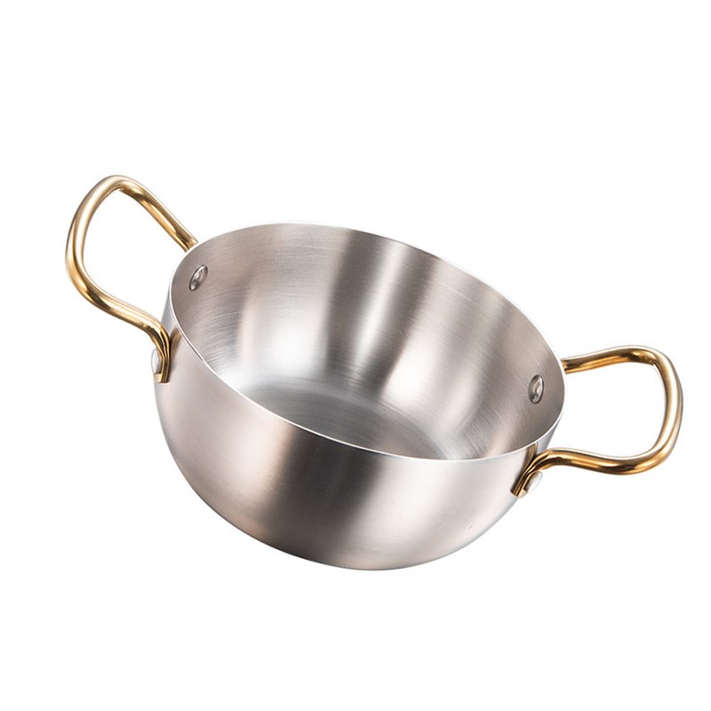 Korea Ramen Pot Stainless Steel Double Handle Fast Heating Ramen