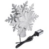 LED Snowflake Projection Lamp Silver Christmas Tree Rotating Snowstorm Decoration