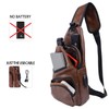 AMJ Small Crossbody Backpack Sling Bag Shoulder Leather Chest Bags,