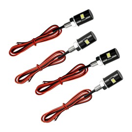 NYTKL 4 PCS License Plate Light, 12V Super Bright Lamp License Tag Screw Bolt LED Bulb, Waterproof Car Tag Plate Lamp Aluminum Light Holder for Car Motorcycle Truck, car Accessories
