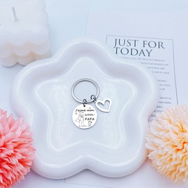 Lumengqi Weihnachtsgeschenk für Papa Schlüsselanhänger Papa Geschenk Geburtstag Geburt personalisierte Mädchen günstig Geschenk für Vatertag, Geburtstag, Thanksgiving, 2, L