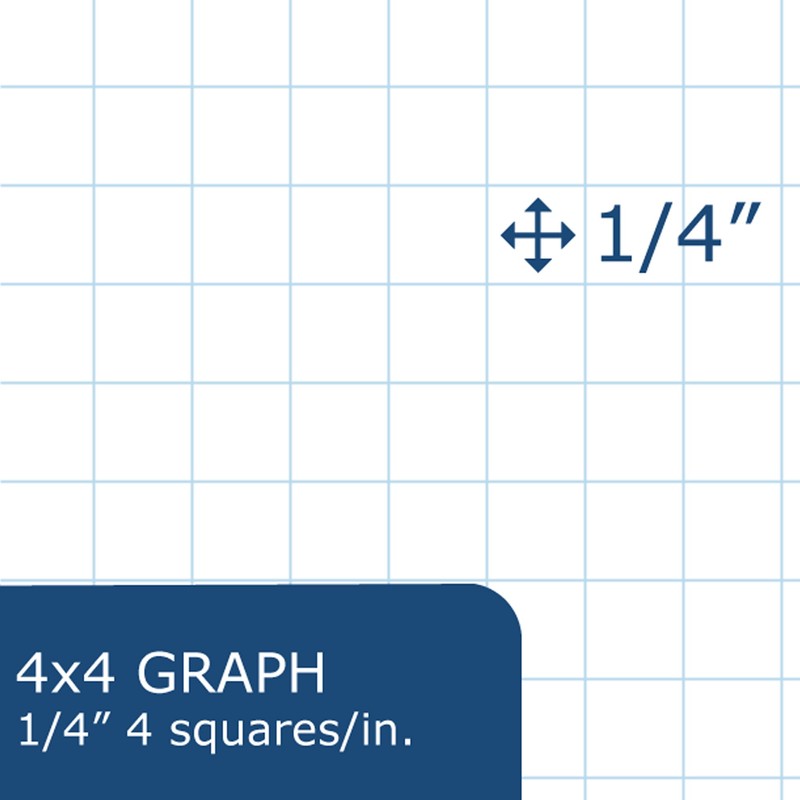ROARING SPRING Science Lab Notebook, 4x4 Graph Ruled, 50 Numbered