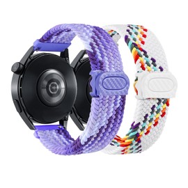 ZZHBSR Woven Nylon Watch Strap 22 mm Bracelet for Women Men Elastic Smartwatch Replacement Strap Quick Release Adjustable Breathable Watch Straps Sport Watch Strap