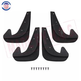 HQS 4 Piece Front & Rear Fender EVA Plastic Wearing Mud Flaps Splash Guards For Car
