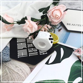 Fidget Toy Sensory Cube Toy - Cube Toy with Click Ball - Decompression Ring Fidget Finger Toy for ADD ADHD Stress Relief for Adults(Black)