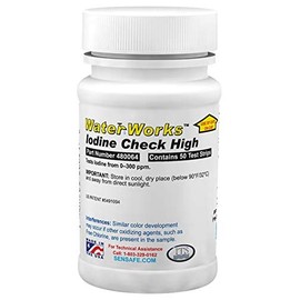 4 Set - Industrial Test Systems WaterWorks 480064 Iodine Test Strip, 32 Second Test Time, 0-300ppm Range (Bottle of 50)