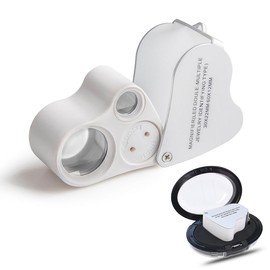 AVELINE006 Lupa de Joyero, 30x60x Lupas Portátiles con Luz LED, Tamaño de Bolsillo Portátil, Lupa Iluminada para Personas Mayores, Adecuado para Personas Mayores, Joyeros, Coleccionistas y Médicos