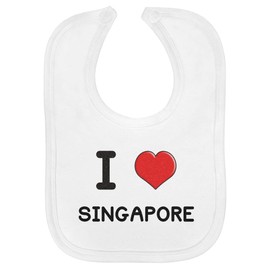 Azeeda 'I Love Singapore' Soft Cotton Baby Bib (BI00049101)