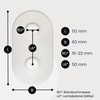 Double Heating Pipe Rosette (15-22 mm) (Pack of 1) for
