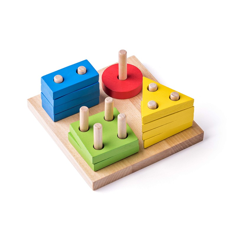 WOODY_Geometrisches Stapel Steckspiel