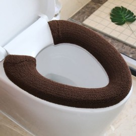 2Pieces Thicker Bathroom Soft Toilet Seat Cover Pad with Handle Toilet Lid Cover Cushion Soft Thicker Stretchable Washable