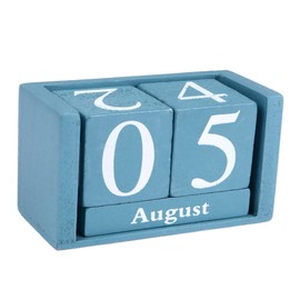 Operitacx Wooden Perpetual Calendar Tabletop Wooden Advent Calendar Christmas Decor Wood Block Desk Calendar Table Top Decor Perpetual Desk Calendar Wood Calendar Office Display Rural