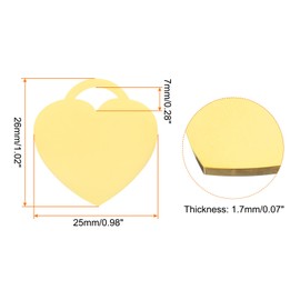 MECCANIXITY Metal Blank Tags Stamping, 1"x1" Gold Stainless Steel Blank Dog Tags DIY Engraving Blank Tags for Pet Dog ID Tags, Pendant Decoration, Craft Tags, Pack of 5