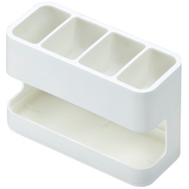 Anesty HO1945 Resin Diatomaceous Earth Dish Drainer, Karari Cutlery Stand, Square, White, Approx. Width 5.9 x Depth 2.6 x Height 3.9 inches (15 x 6.5 x 10 cm)