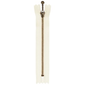 YKK Antique Gold Beaded Zipper Fastener Stop, 10-Pack, Length 12 cm #571 Light Beige 3GKB-12
