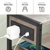 HOOBRO Small Narrow Side Table with Charging Station, Skinny End