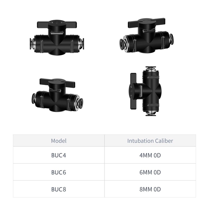 EterMutable 6Packs 6mm OD Push to Connect Fittings Quick Connect