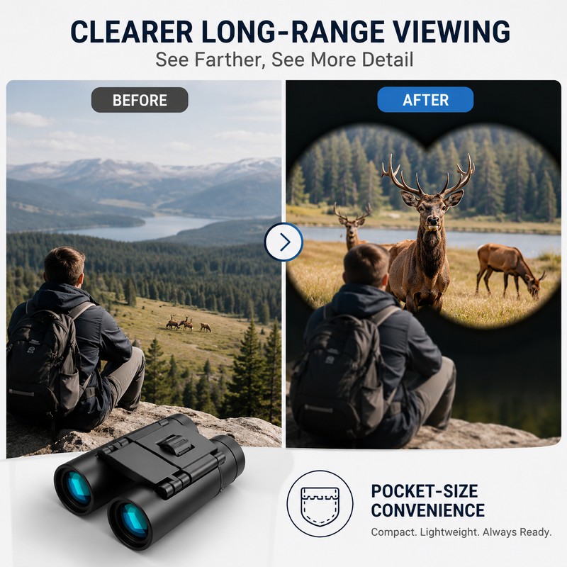 Compact Folding Binoculars for Outdoor Viewing – FMC Optics for