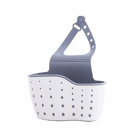 Kinteshun Kitchen Sink Caddy Sponge Holder Hang Basket for Scrubber Dish Brush Kitchen Accessories Organizer (off-white)
