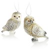 com-four® LED Owl Figurine with Glass Ball - LED Lighting