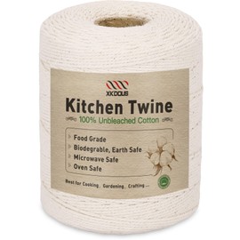XKDOUS 1035ft Cotton Kitchen Twine, 2mm for Roasting, Trussing Poultry, Baking & Crafting