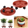3 Pakcs Large Plant Caddy with Wheels 15.8" Rolling Plant