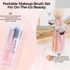 MOGILAN Travel Makeup Brush Set – Portable 6PCS Mini Cosmetic