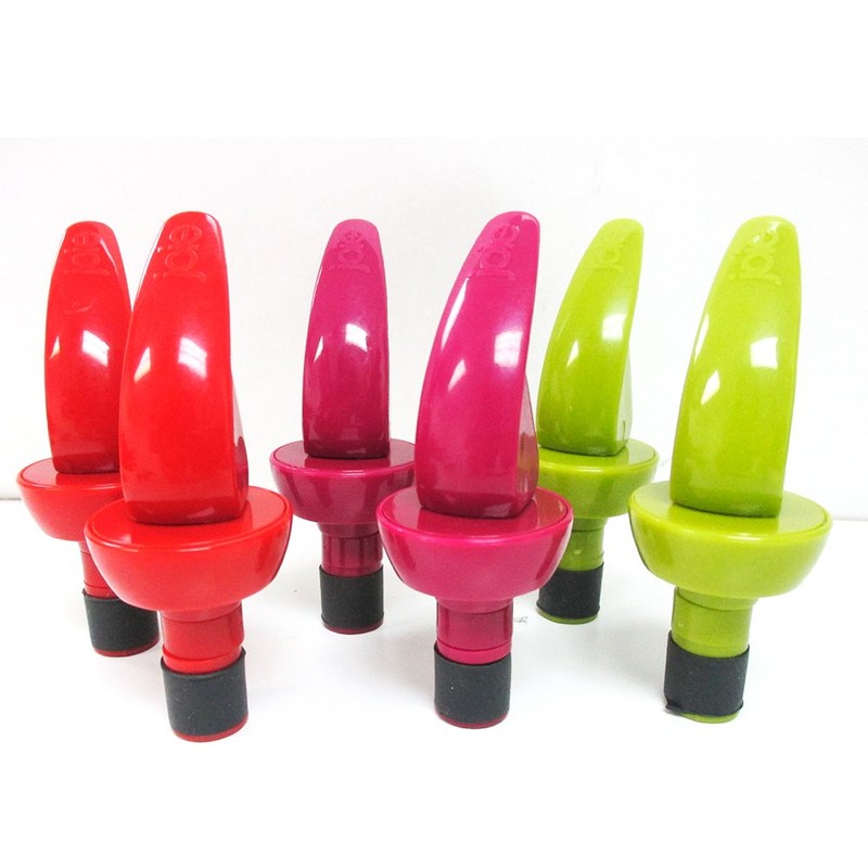 6 Wine Bottle Stoppers Preserver Vacuum Sealer Expanding Cork Joie