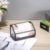 Hipiwe Glass Business Card Holder Stand, Metal Frame Name Card