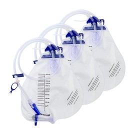 3PCS 2000ml Catheter Bags - Medical Grade Urinary Drainage Bags with Anti-Reflux Design for Men & Women, Ideal for Bedridden Patients & Incontinence Care
