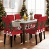 FOREVER QUEEN Red & White Classic Chair Covers 6 Pcs