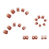 24pcs Pearl Butterfly Decoration Soft Fake Nails Cute Nail Stickers