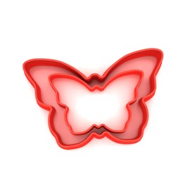 Custom Cutters Butterfly Shape Cookie Cutters | Set of 2 Plastic Cutters for Baking, Fondant, Clay, Pastry, Icing, Jewellery (5CM + 8CM)