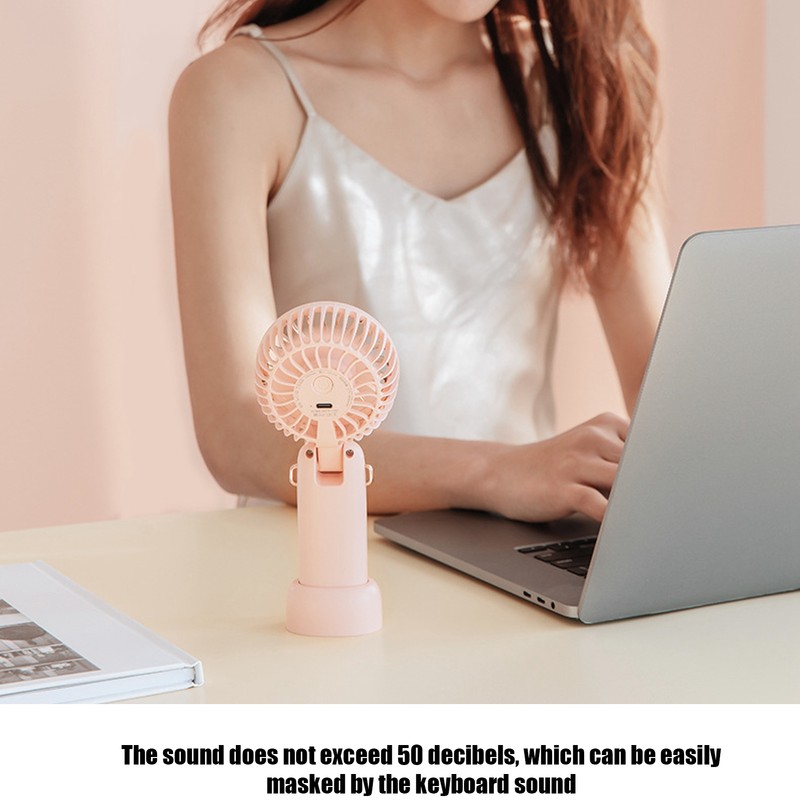 3 Gears Handheld Fan Mini Portable Table Cooler with Detachable