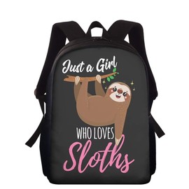Amzbeauty Cute Sloth Backpack,Lightweight Casual Daypack for Teens/Boys/Girls/Kids,15 Inch Book Bag for Middle school