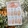 24Pcs Full Cover Reusable False Nails Kit, Press on Nails