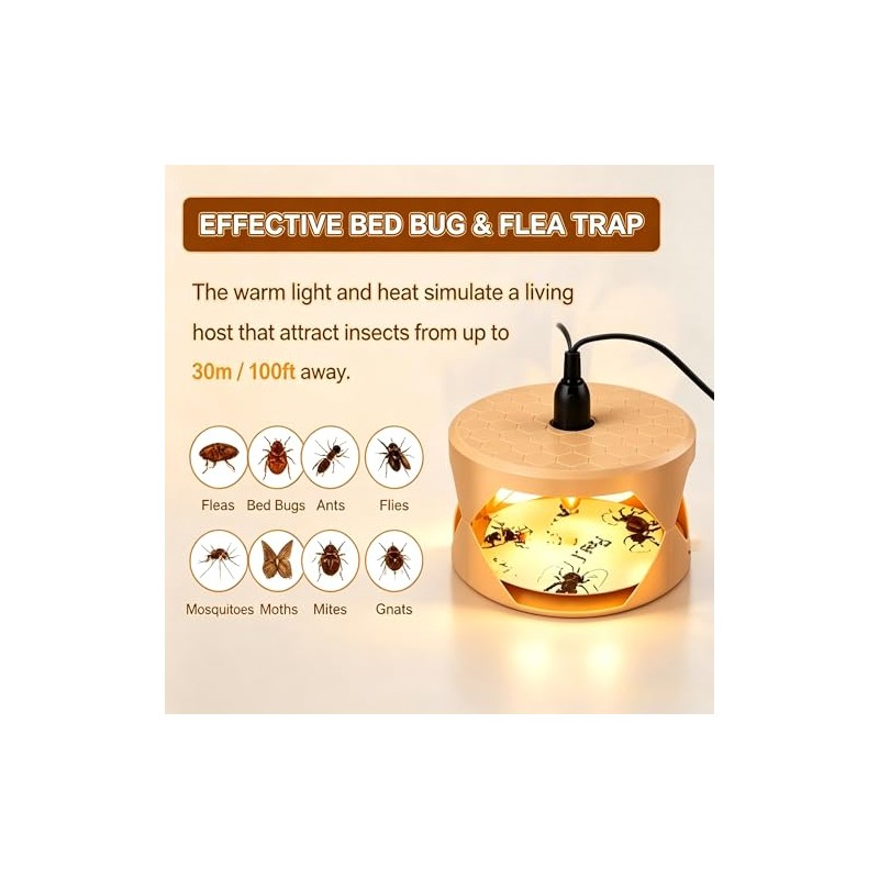 2026 Flea Traps for Inside Your Home 4Pack Flea Light