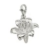 Rembrandt Sterling Silver Lily Charm with Lobster Claw Clasp, Charms