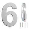 Brushed Modern House Number -6 Inch 152mm Height, Made of