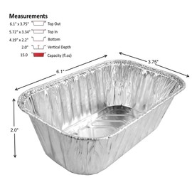 Handi-Foil 1 lb. Aluminum Foil Small Mini-Loaf Bread Pan w/Clear Dome Lid (Pack of 6 Sets)