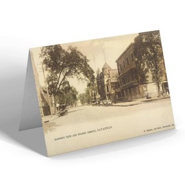 GREETING CARD - Vintage Georgia USA - Savannah. Harmony Club and Guards Armory b