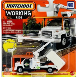 Matchbox Working Rigs GMC C8500 Topkick Tree Trimming Truck White