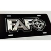 FAFO Scope Car Tag Diamond Etched Engraved Vanity Front Aluminum