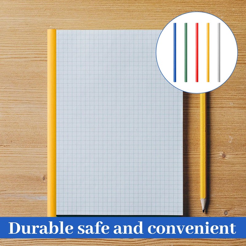 A4 Slide Binders,15PCS 5 Colors Binding Bars Slide Grip,Plastic Spine