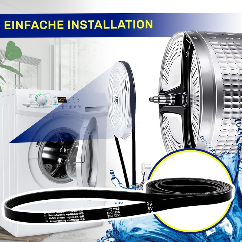 V-belt washing machine Poly-V 1255 EPJ 5 with the original
