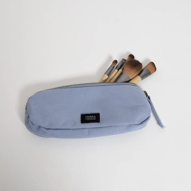 Terra Thread Batai Pencil Case, Moss Green
