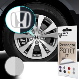 IPG Decal Made for Crosstour Accord Element CRV CRZ Ridgeline Odyssey Pilot Logo Center Cap Overlay Wheel Tire Decals Stickers (Logo: 2.25" / Center Cap:2.75")(4 Units) (Reflective White)
