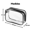 Cosmetiquera Transparente Brocha Esponja Maquillaje 18pzs