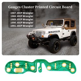 Gauges Cluster Circuit Board Compatible with Jeep Wrangler YJ 1987 1988 1989 1990 1991, Fits Wrangler Dashboard Printed Circuit Board 1987-1991 Jeep Wrangler Printed Circuit for Instrument Panel